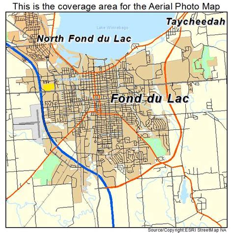 Aerial Photography Map of Fond du Lac, WI Wisconsin