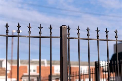 Premium Photo | Image of a beautiful iron fence metal black