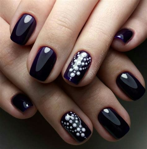 Pin on nail designs | Dark purple nails, Purple nail art, Purple nail ...