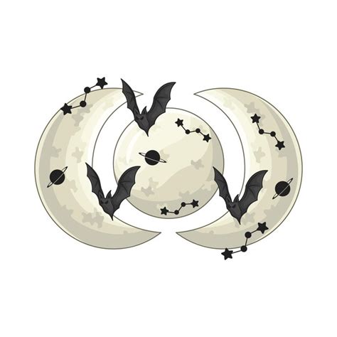 Premium Vector | Illustration of moon bat