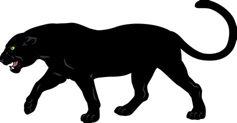 Download Cartoon Black Panther Animal Clipart (#112199) - PinClipart