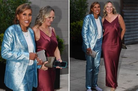 GMA's Robin Roberts and fiancée Amber attend Jay Z's mom's wedding with ...