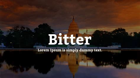 Bitter Font Free Download