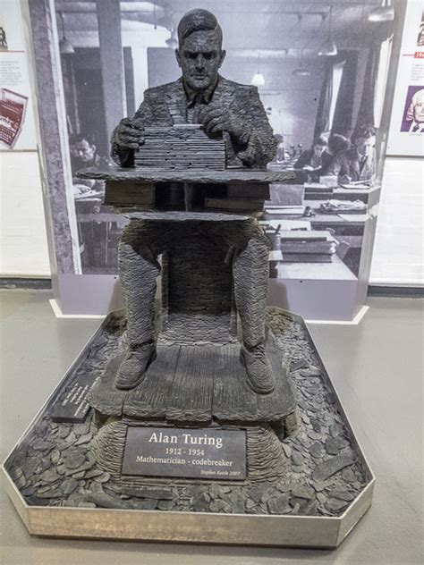 Statue of Alan Turing, Bletchley Park,... © Christine Matthews ...