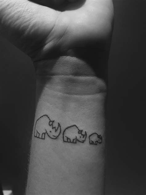 Rhino Outline Tattoo