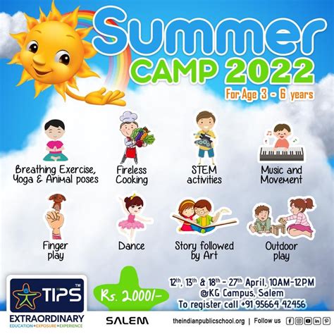 Summer Camp 2022 @ KG Campus, TIPS Salem - The Indian Public School