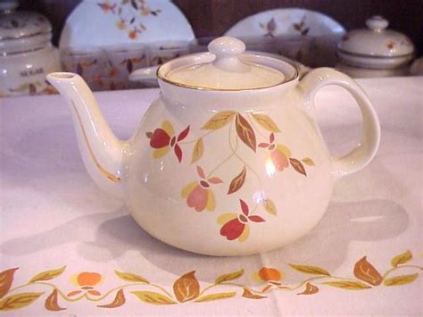 Hall Jewel Tea Autumn Leaf RARE New York Teapot | Jewel tea dishes ...