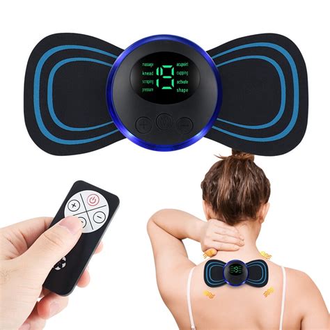 Mini Neck Massager, Rechargeable Remote Control Cervical Spine ...