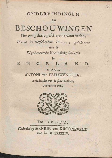 Why did Leeuwenhoek publish his own letters? | Lens on Leeuwenhoek