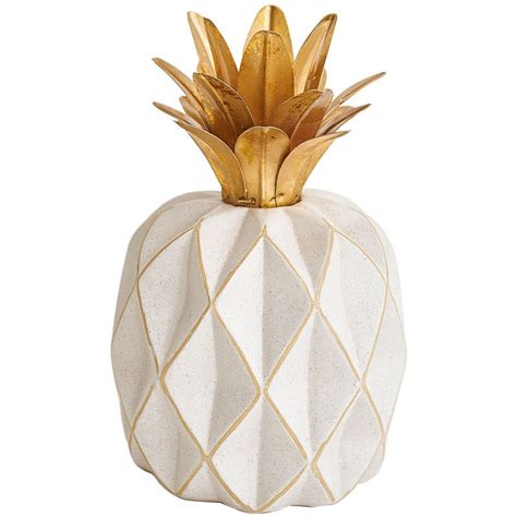 Ceramic white pineapple decor statue | White pineapple decor, Pineapple ...