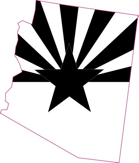 7inx8in Die Cut Arizona State Flag Bumper Sticker Decal Vinyl Window ...