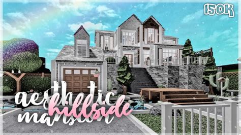 Bloxburg Hillside Mansion Aesthetic Bloxburg Mountain House - mekealarson