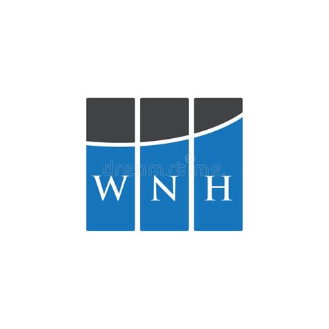 WNH Letter Logo Design on WHITE Background. WNH Creative Initials ...