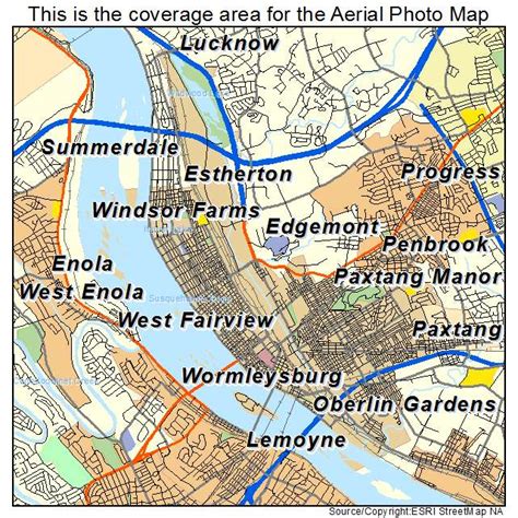 Aerial Photography Map of Harrisburg, PA Pennsylvania