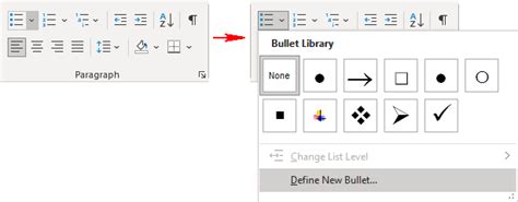 Customizing bulleted lists - Microsoft Word 365