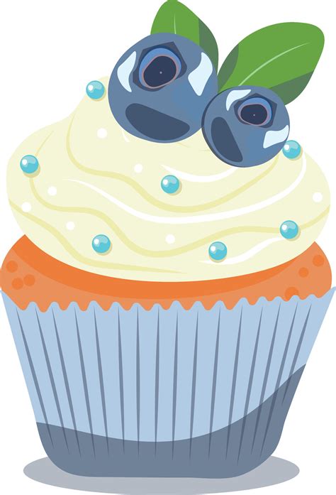 blueberry muffin on white background 29225497 Vector Art at Vecteezy