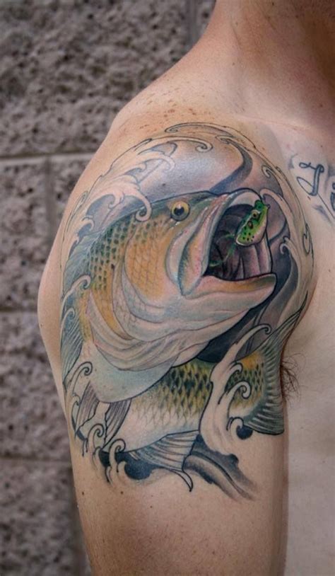 Large mouth bass tattoo Jeff Norton. Atascadero, CA www ...