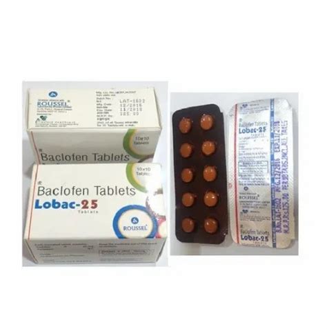 Baclofen Tablets, Dosage: 25 Mg at best price in Nagpur | ID: 21916395033