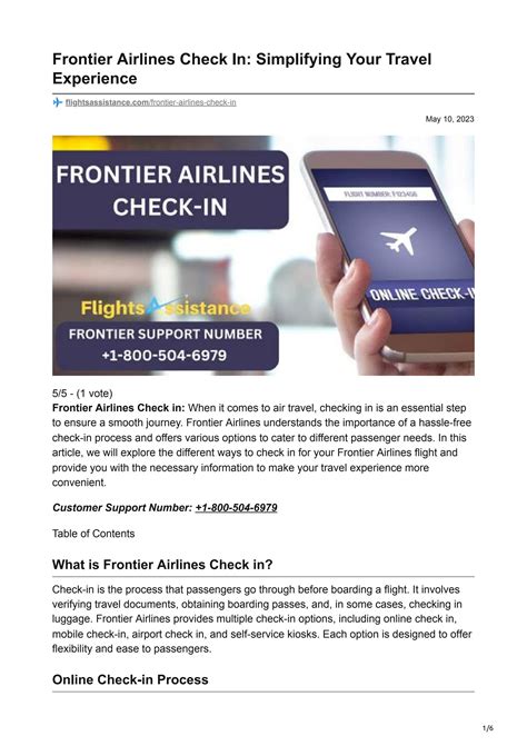 Frontier Airlines Check In by flights Assistance - Issuu