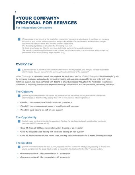 Download a Free Business Proposal Template - FormFactory