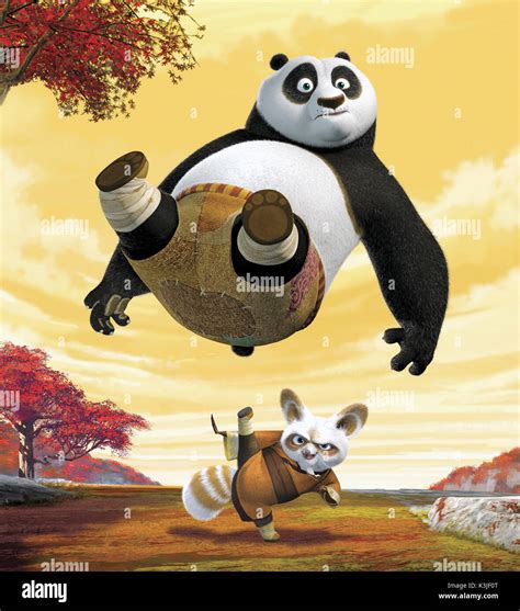 KUNG FU PANDA DUSTIN HOFFMAN voices Master Shifu, JACK BLACK voices Po ...