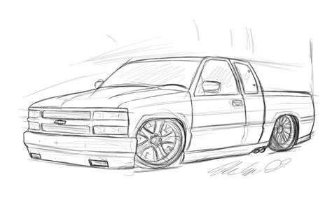 1988 Silverado sketch by dazza-mate on DeviantArt