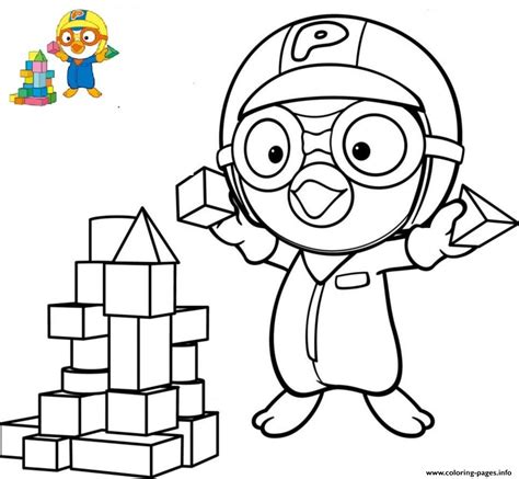 Mewarnai Pororo - Mewarnai Gambar