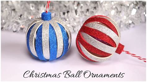 DIY Christmas Balls | Glitter Foam Christmas ornaments | DIY Christmas ...