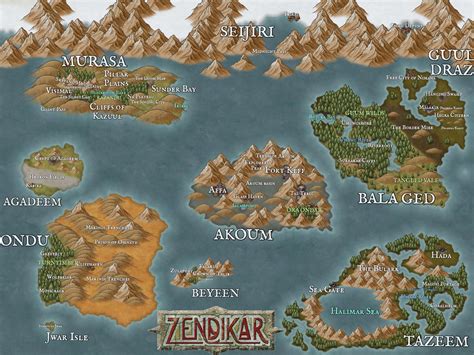 [OC] Zendikar map draft : r/DnD