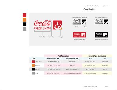 Coca Cola Color Palette