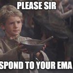 Oliver Twist Please Sir Meme Generator - Imgflip