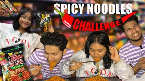 Spicy noodle challenge🔥 | AmzedwithTaste - YouTube