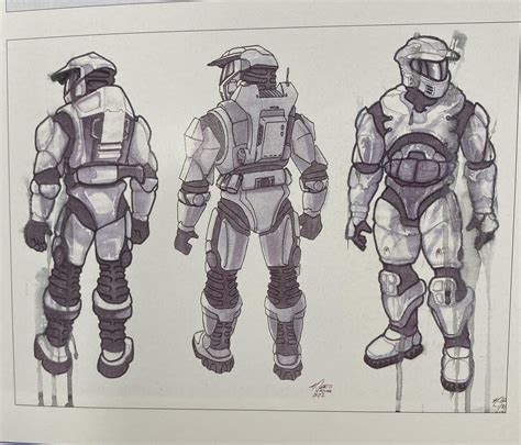 Early Master Chief artwork by Marcus Lehto that was damaged when the ...