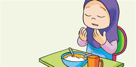 Gambar Kartun Anak Berdoa Sebelum Makan - IMAGESEE