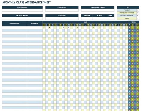 Attendance List Templates | 18+ Free Printable Xlsx, Docs & PDF Samples ...