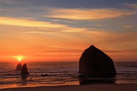 Haystack Rock Sunset Photograph by Kay Brewer - Fine Art America