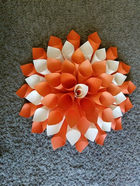 Orange paper flower | Paper flowers, Orange paper, Rainy day crafts