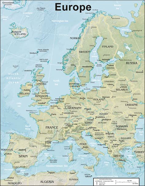 Map Of Europe Geographic - Show Me The United States Of America Map