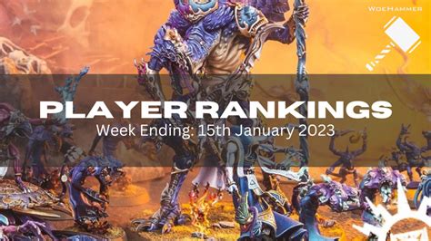 Player Rankings (W/Ending 15th January 2023) - Woehammer