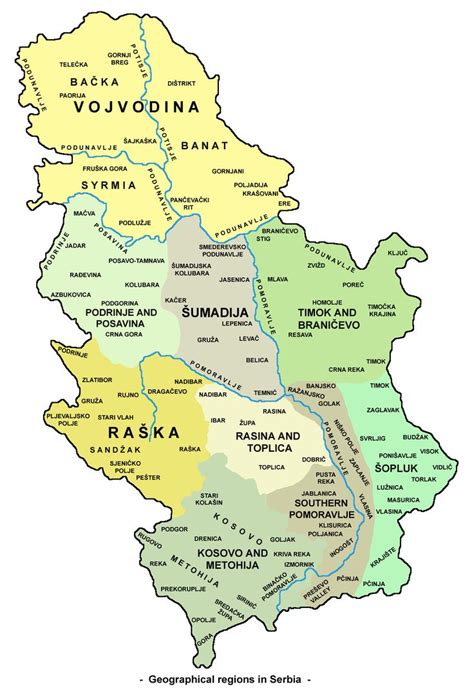 serbia regions | Serbia, Serbia map, Geography