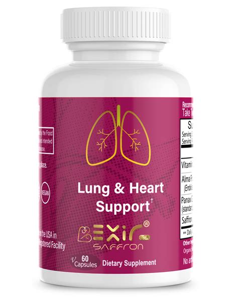 EXIR, Lung Health Supplement with Saffron, Vitamin C Plus, Supports ...