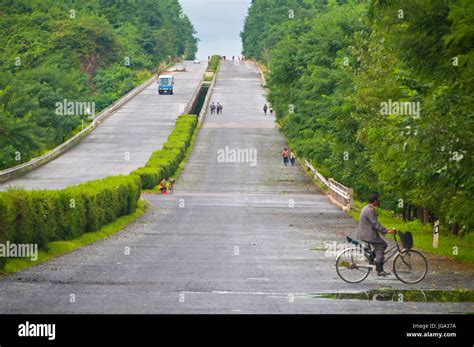 Empty highway, North Korea Stock Photo - Alamy