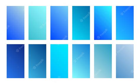 Premium Vector | Beautiful blue gradient collection. soft and vibrant ...