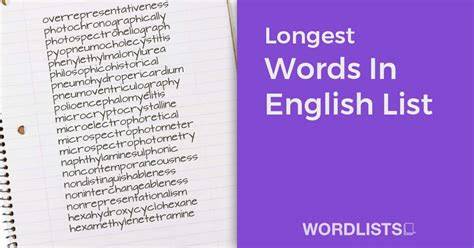 The Longest Words In English List