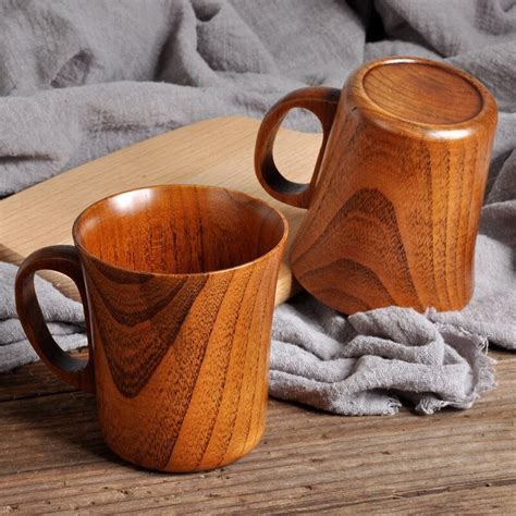 280ml Handmade Wooden Coffee Mug Tea Cup With Handle Wood - Etsy