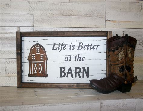 Life Is Better At The Barn- Equine Barn Sign- Western Country Horse ...