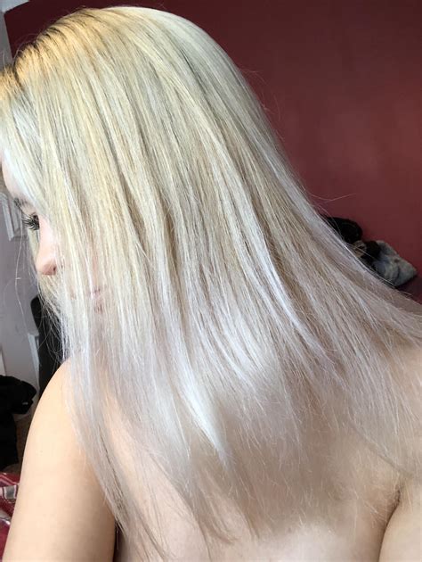 White toner has made the ends of my hair silver/purple, making the ...