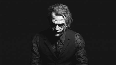 Heath Ledger's Joker Black & White Portrait. #joker #batman #wallpapers ...