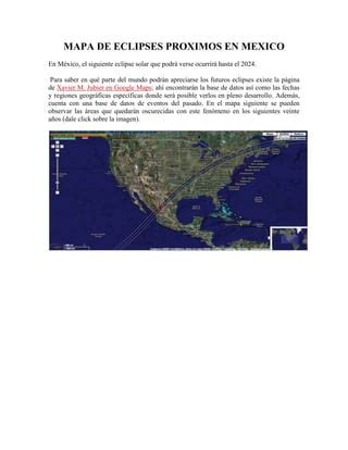 Mapa de eclipses proximos en mexico | PDF