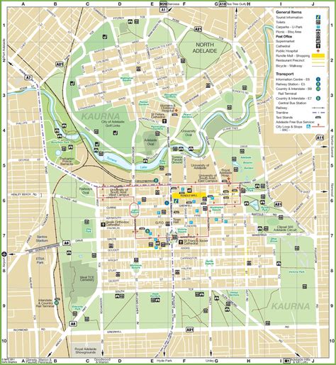 Adelaide city map